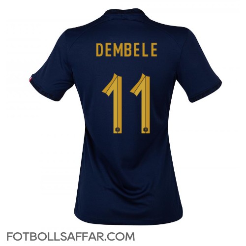 Frankrike Ousmane Dembele #11 Hemmatröja Dam VM 2022 Kortärmad